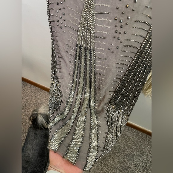 NWT Rebecca Taylor 20s 100%  Silk Beaded Slip Mini A Line Dress size 8 Flapper - Picture 5 of 9